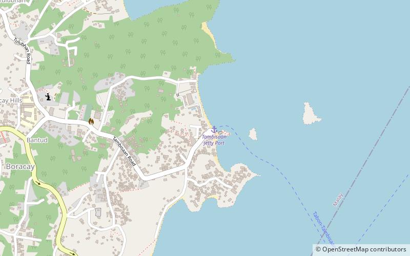 Tambisaan Beach location map