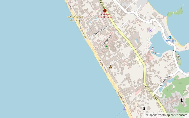 white beach malay location map