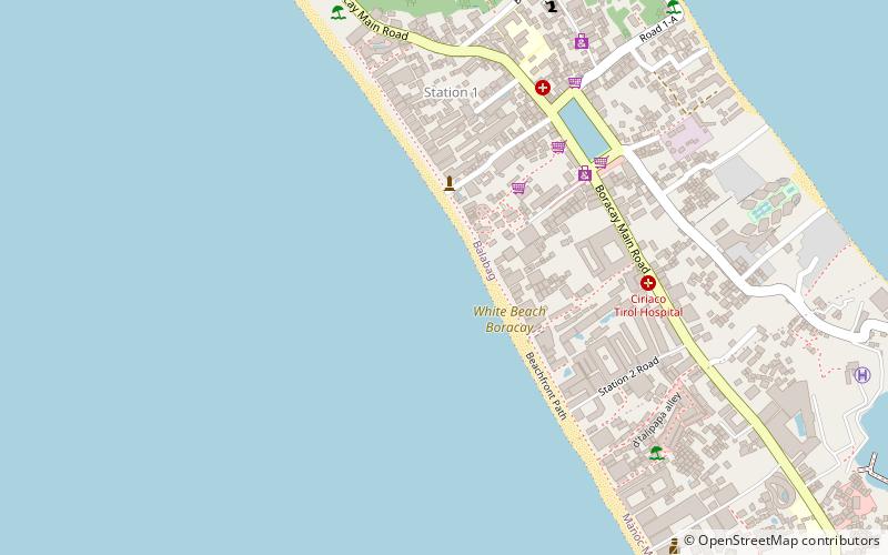 white beach boracay location map