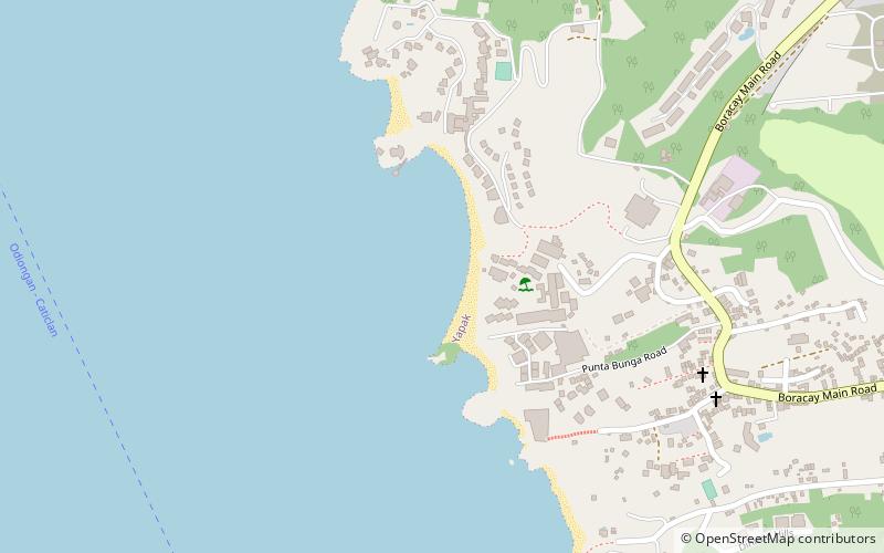 punta bunga beach malay location map
