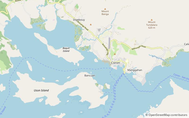 dicanituan beach coron location map