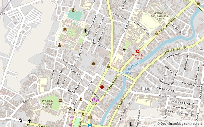 Naga Cathedral location map