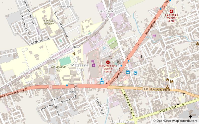 robinsons place lipa location map