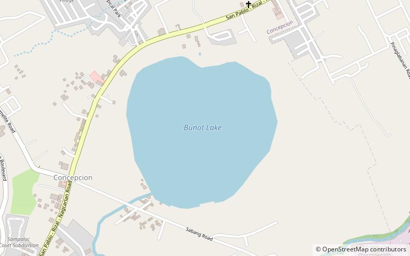 lake bunot san pablo city location map
