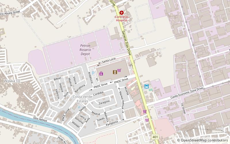 sm city rosario location map