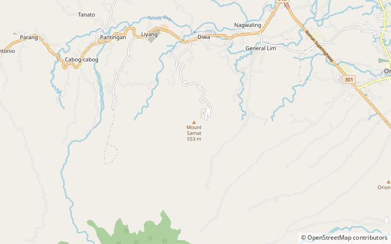 Mount Samat location map