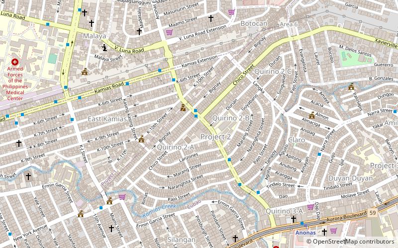 Anonas Street location map