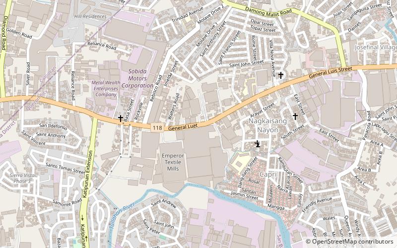General Luis Street location map