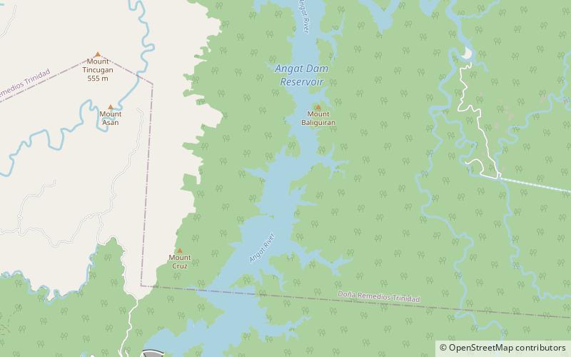 Angat Watershed Forest Reserve location map