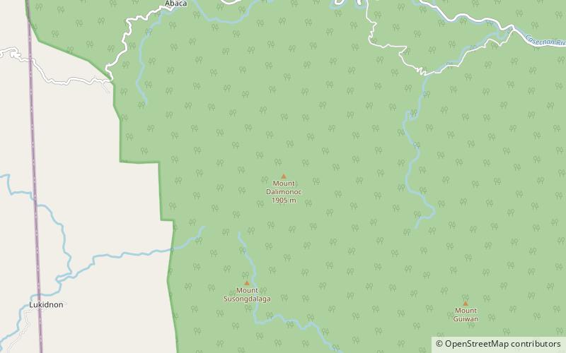 mount bintuod casecnan protected landscape location map