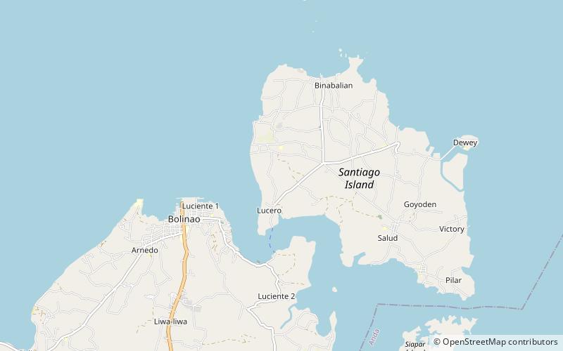 santiago island bolinao location map