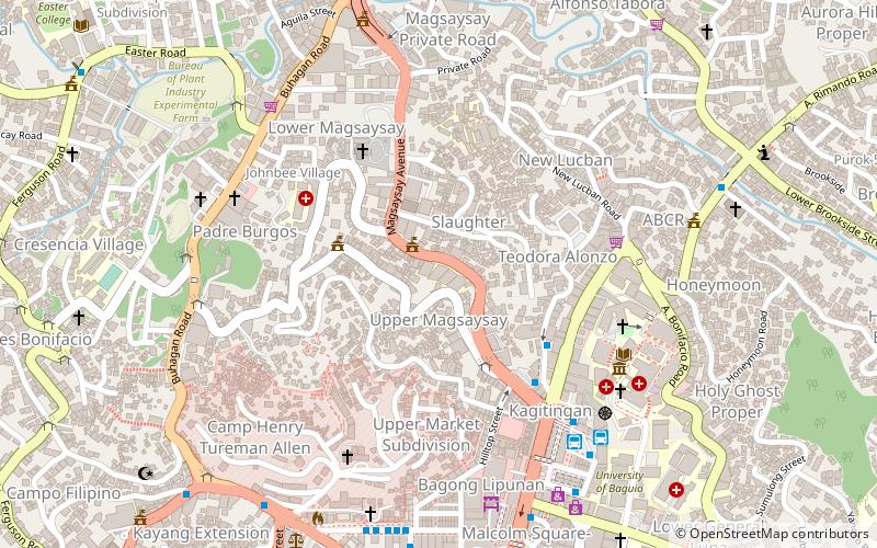 baguio central university baguio city location map
