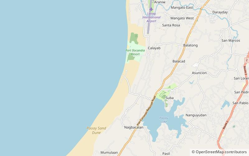 paoay sand dunes location map