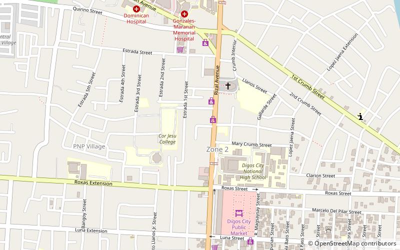 Digos location map