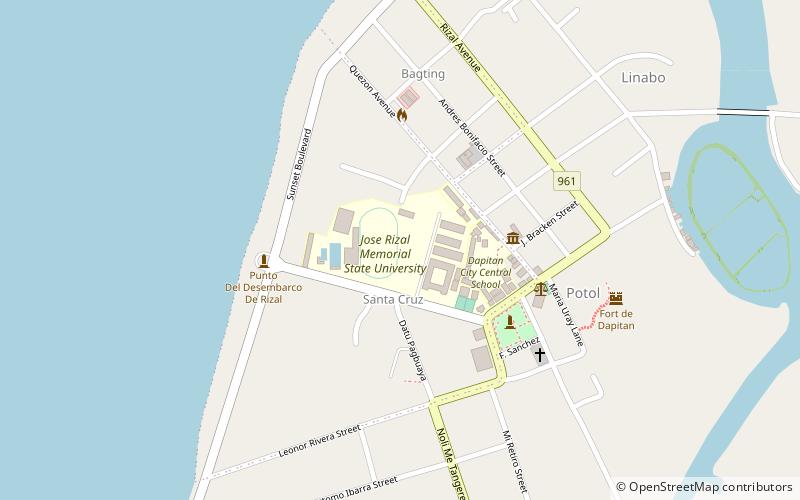 jose rizal memorial state university dapitan location map