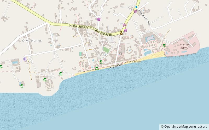 Alona Beach location map