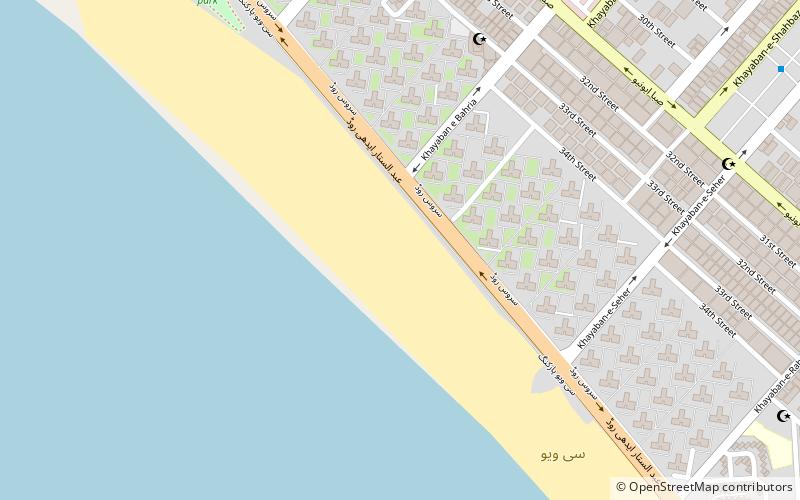 seaview beach karachi location map