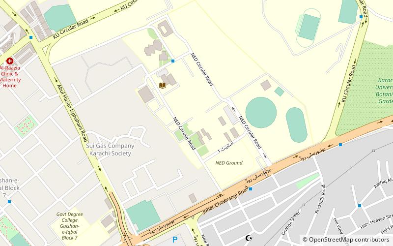 NED University of Engineering and Technology location map