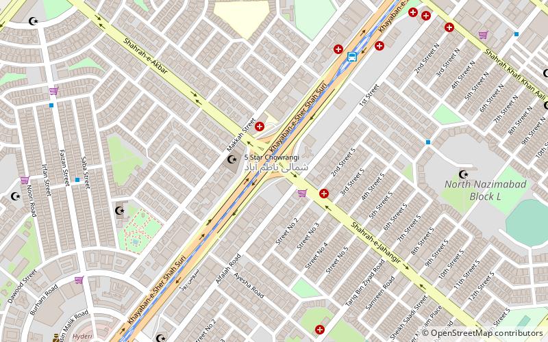 north nazimabad subdivision karachi location map