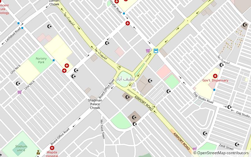 latifabad hajdarabad location map