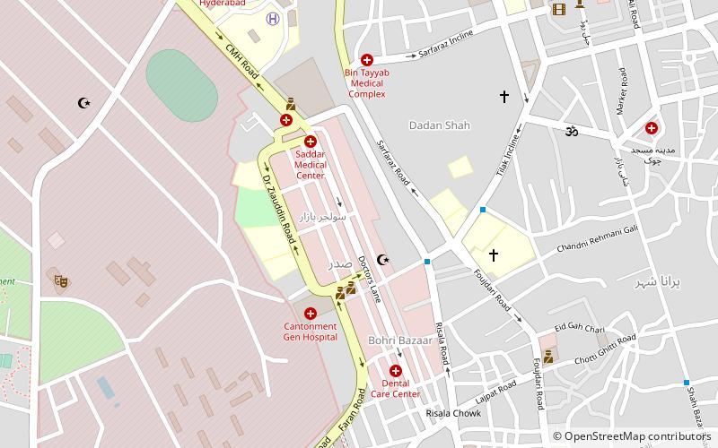 saddar hyderabad location map