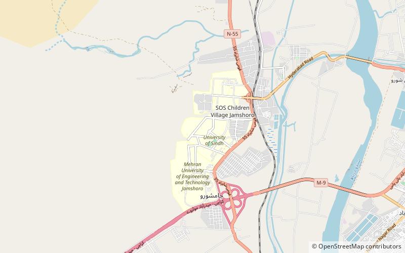 university of sindh hajdarabad location map