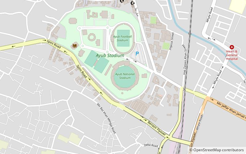 ayub national stadium kweta location map