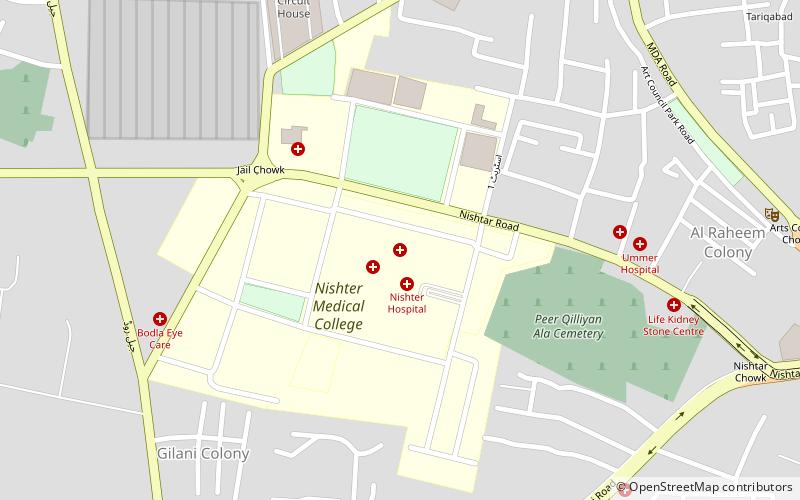 nishtar medical college multan location map