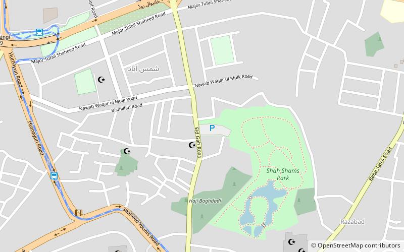 shams park multan location map