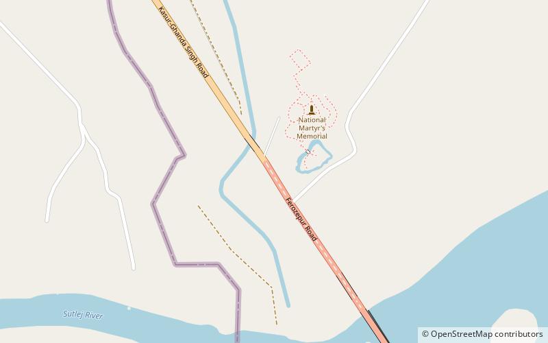 Hussainiwala National Martyrs Memorial location map