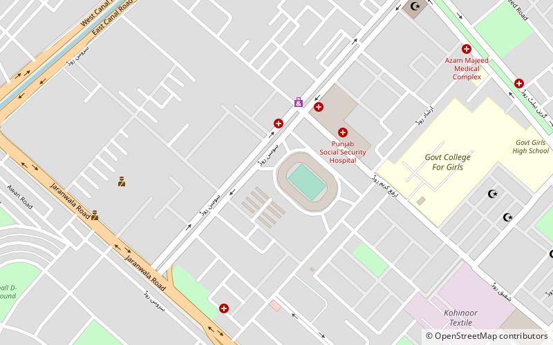 faisalabad hockey stadium location map