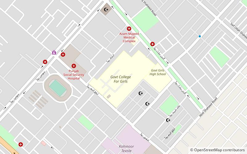Government College Women University Faisalabad location map