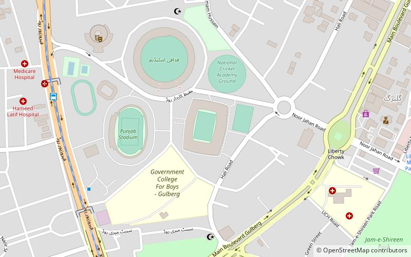 national hockey stadium lahore location map