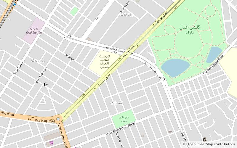 allama iqbal town lahaur location map