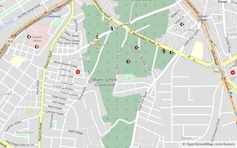 Miani Sahib Graveyard location map