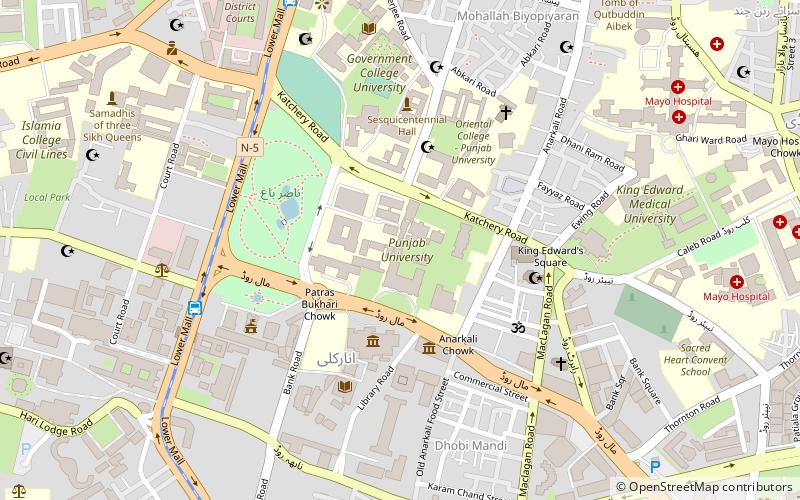 punjab university lahore location map