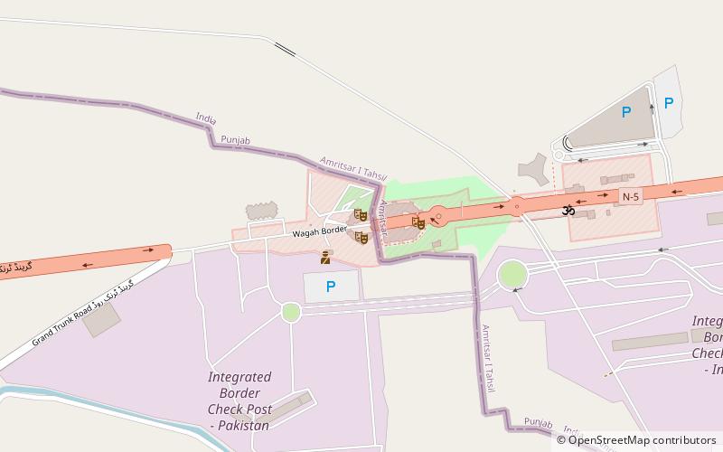 Wagah Border location map