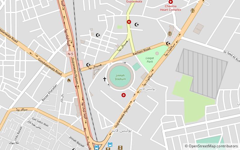 jinnah stadium gujranwala location map