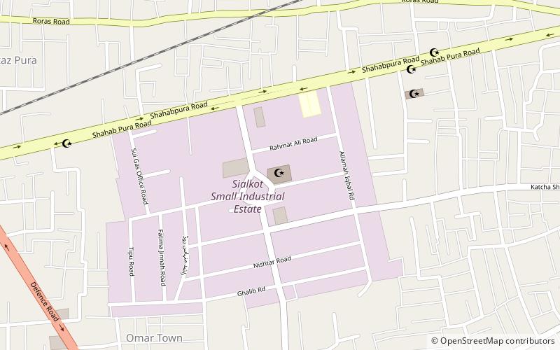 jamia mosque sialkot location map
