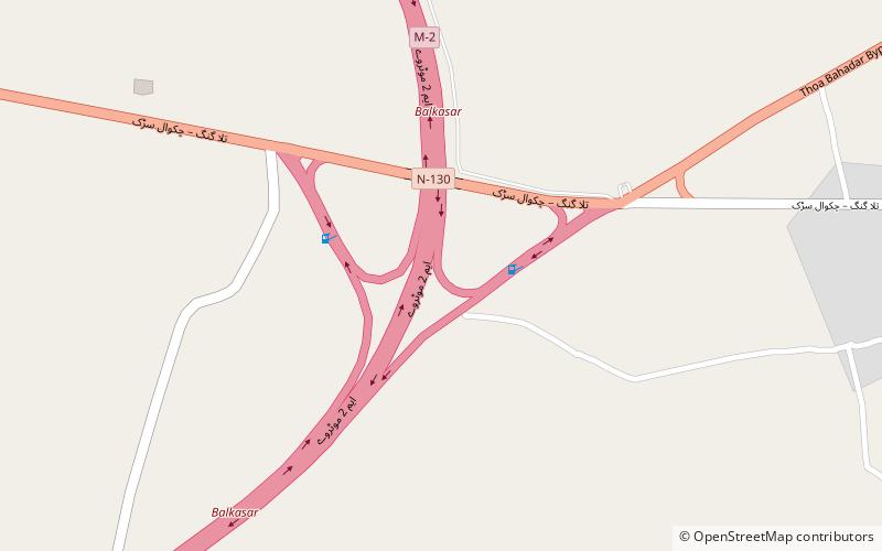 Kallar Kahar Interchange location map