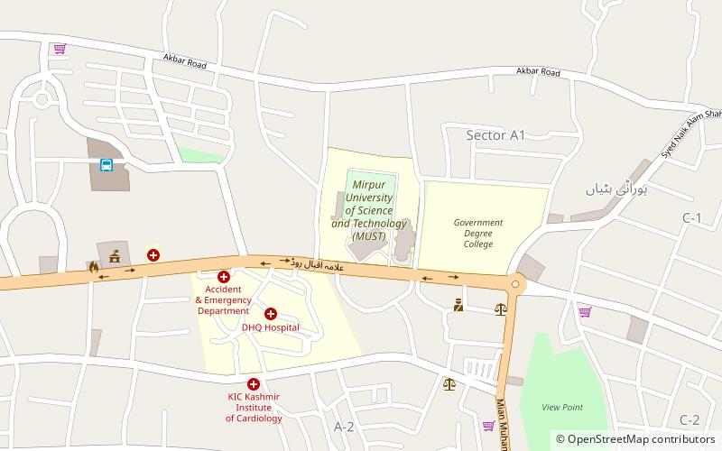 mirpur university of science technology mirpur azad kashmir location map