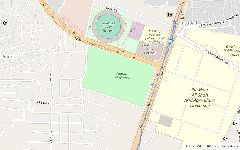 nawaz sharif park rawalpindi location map