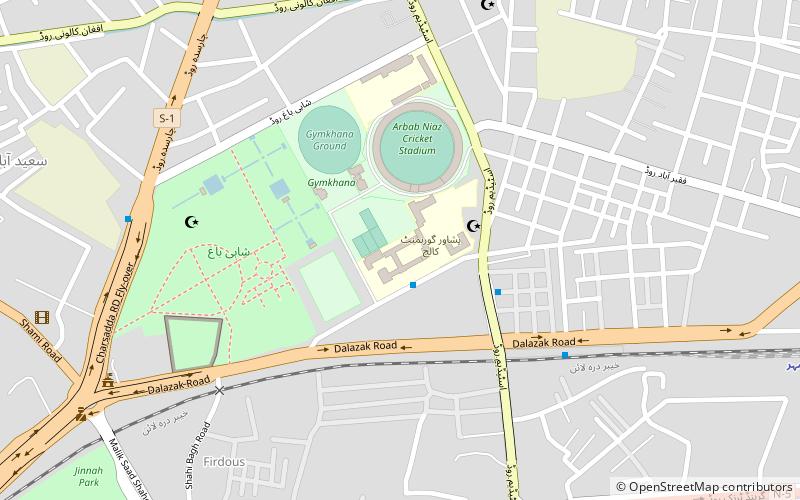 government college peshawar location map