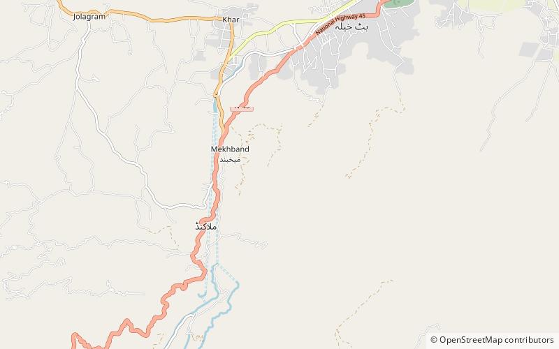 Malakand Pass location map