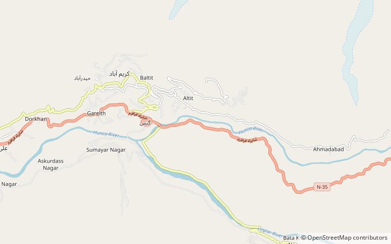 Sacred Rock of Hunza location map