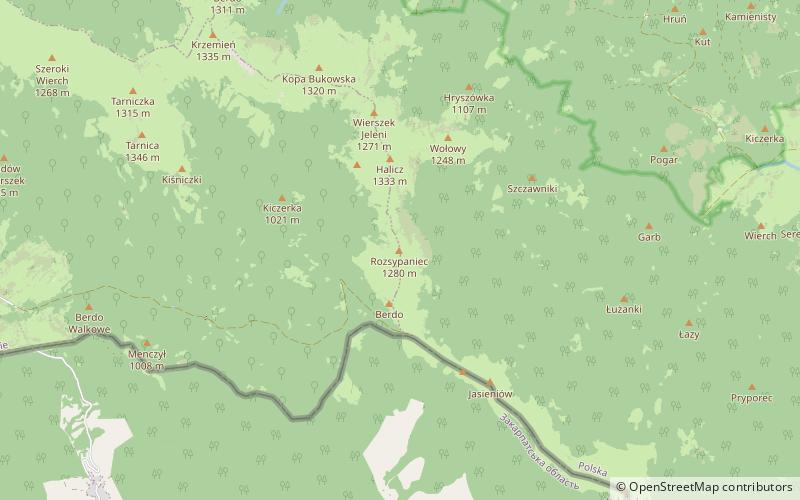 Rozsypaniec location map