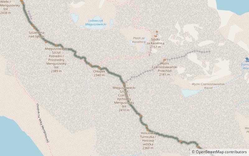 Mięguszowiecki Szczyt Czarny / Východný Mengusovský štít location map