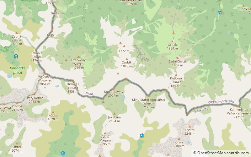 Končistá / Kończysty Wierch location map