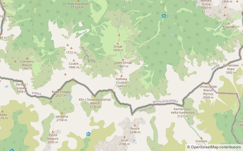 Kotłowa Czuba location map