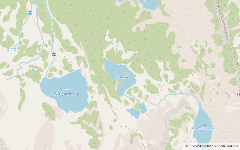 Kurtkowiec Lake location map